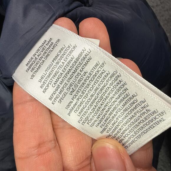 Polo Ralph Lauren Trench Coat Mens L Navy Blue Long Overcoat Full Zip Insulated - Picture 8 of 14